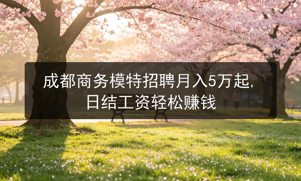 成都商务模特招聘月入5万起,日结工资轻松赚钱图片